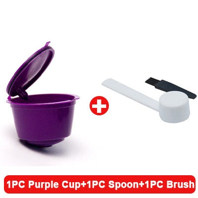 Reusable Coffee Capsule Filter Cup For Nescafe Dolce Gusto Refillable Caps Spoon Coffee Strainer Tea Basket Kitchen Accessory
