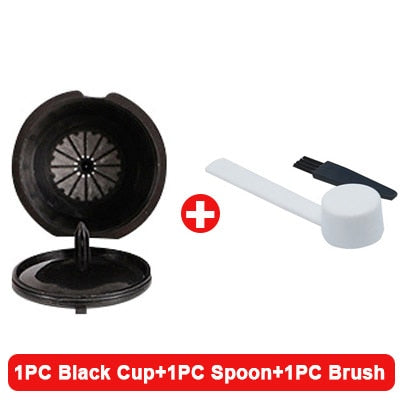 Reusable Coffee Capsule Filter Cup For Nescafe Dolce Gusto Refillable Caps Spoon Coffee Strainer Tea Basket Kitchen Accessory