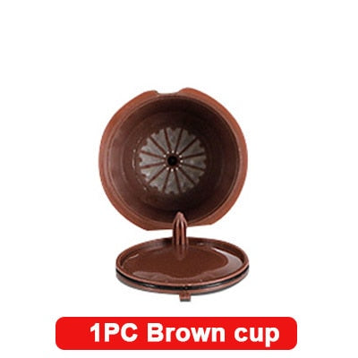 Reusable Coffee Capsule Filter Cup For Nescafe Dolce Gusto Refillable Caps Spoon Coffee Strainer Tea Basket Kitchen Accessory