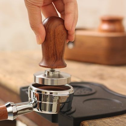 51/53/58 MM Calibrated Espresso Coffee Push Tamper Wooden Stainless Steel Coffe Powder Hammer Distribution Tools For Portafilter
